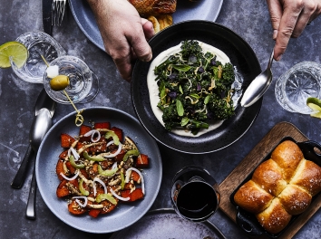 shared plates with two guests