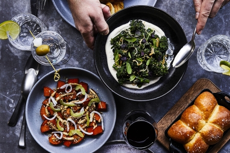 shared plates with two guests