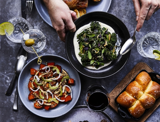 shared plates with two guests