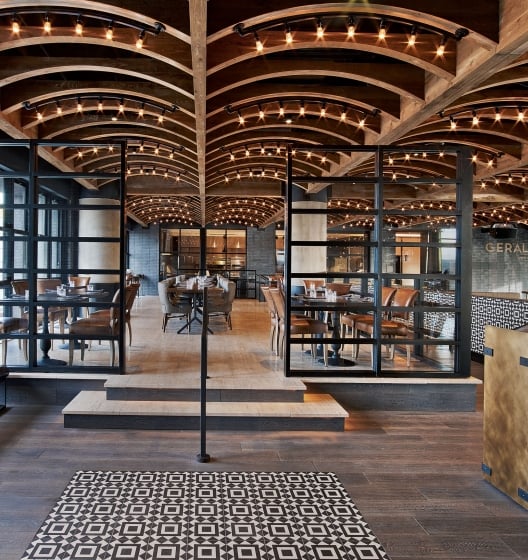 Interior of Geraldine's restaurant