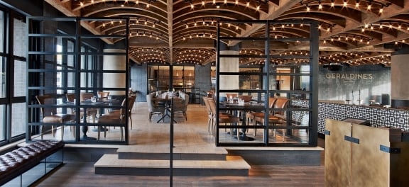 Interior of Geraldine's restaurant