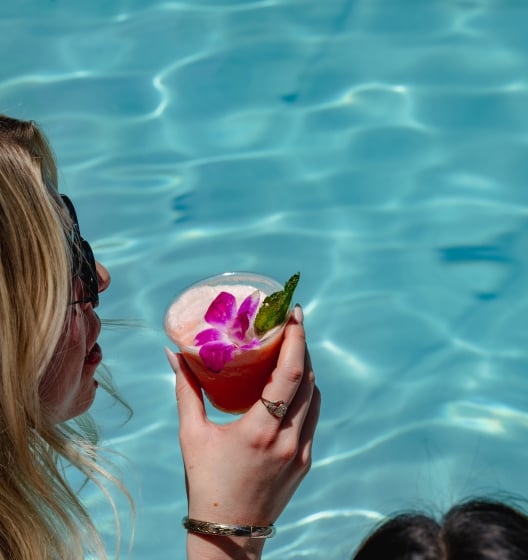 Woman at the pool