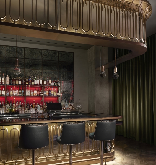 Brass Poppy Corner of Bar