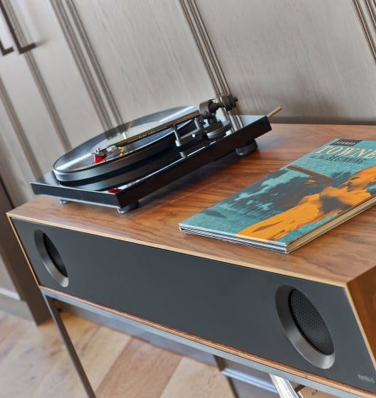 Record Player at Hotel Van Zandt