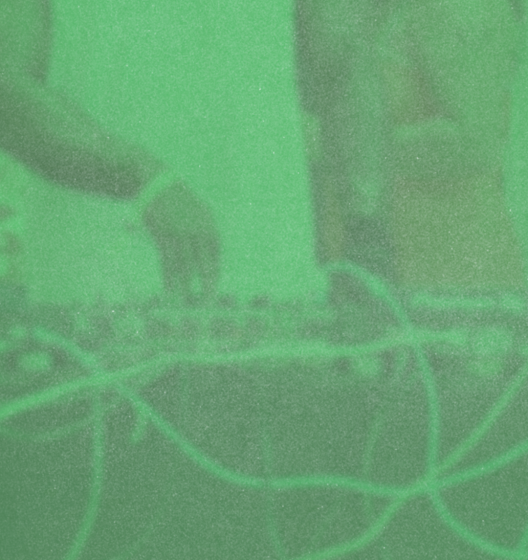 A DJ playing a set.