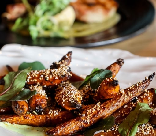 Roasted carrots dish at Geraldine's