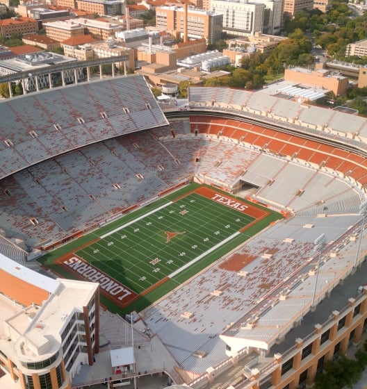 Darrell K Royal-Texas Memorial Stadium - home of the Longhorns Football Team in Austin - AUSTIN, UNITED STATES - NOVEMBER 02, 2022